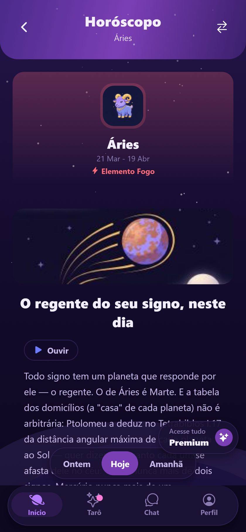 Cosmic Guide — horóscopo do dia